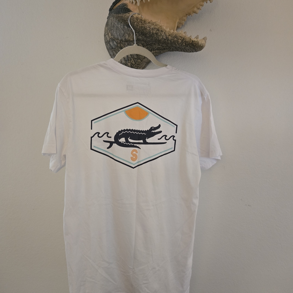 White Crocodile Graphic Tee